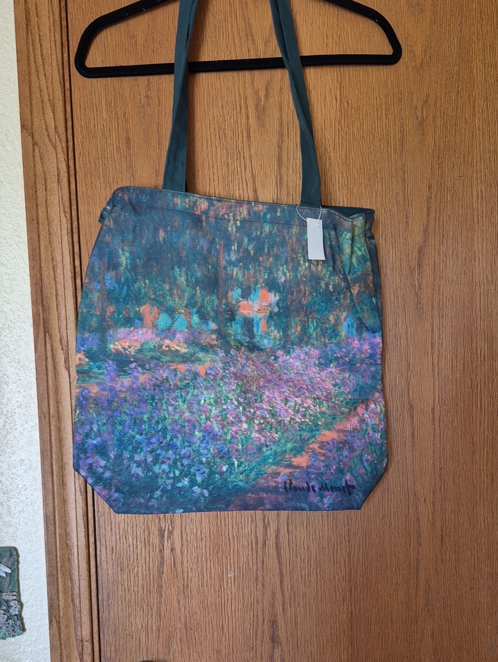 NWT Claude Monet Impressionist Zippered Tote Bag Vintage